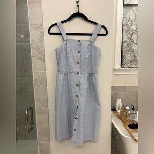 J. Crew Light Blue seersucker dress